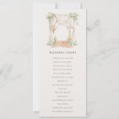 赤面結婚のキャノピー式結婚式 プログラム (裏面)