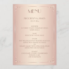 赤面結婚のメニューヴィンテージカード メニュー