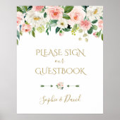 赤面結婚の花の署名Our Guestbook ポスター (正面)