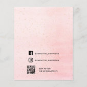 赤面結婚ピンクフローラソーシャルメディア予算 チラシ (裏面)