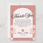 赤面結婚フローラのサンキューカードと写真 サンキューカード (正面)