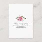 赤面結婚フローラの宿泊 エンクロージャーカード (裏面)