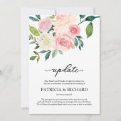 赤面結婚フローラの延期更新 招待状 (正面)