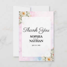 赤面結婚フローラサンキューカード サンキューカード