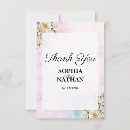赤面結婚フローラサンキューカード サンキューカード (正面)