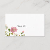 赤面結婚ブーケ座席表100 pk プレイスカード (裏面)