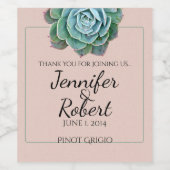 赤面結婚吸汁性ワインラベル ワインラベル (シングルラベル)