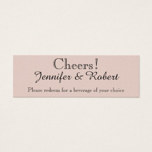 赤面結婚多肉飲料チケット (正面)