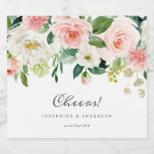 赤面結婚式の引き出物 リキュールボトルラベル (シングルラベル)