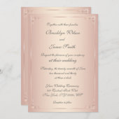 赤面結婚式招待状 エレガント 招待状 (正面/裏面)
