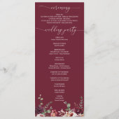 赤面結婚式 プログラム素朴カントリーボー プログラム (裏面)