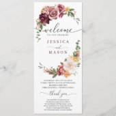 赤面結婚式 プログラム素朴カントリーボー プログラム (正面)