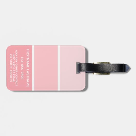 赤面絵を描ピックチップと名前をカスタムする ラゲッジタグ (裏面横)