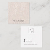 赤面線紐灯スタッドイヤリングディスプレイ スクエア名刺 (正面/裏面)