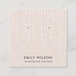 赤面線紐灯スタッドイヤリングディスプレイ スクエア名刺