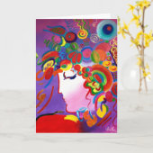 赤面美しいグリーティングカード カード (黄色い花)