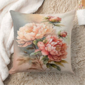 赤面美しい:赤面ピンク牡丹装飾用クッション クッション (ブランケット)