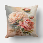 赤面美しい:赤面ピンク牡丹装飾用クッション クッション (裏面)