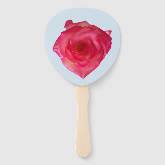 赤面色のバラ ハンドファン (正面)