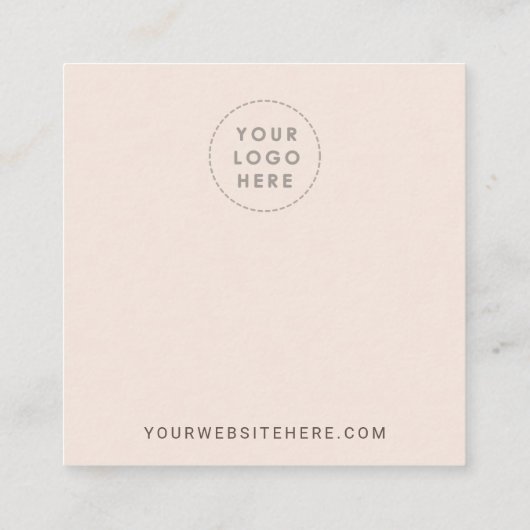 赤面色ディスプレイカード スクエア名刺 (裏面)