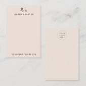 赤面色モノグラム表示カード 名刺 (正面/裏面)