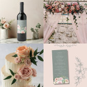 赤面花びら&セージ多肉植物ミニマル学 招待状