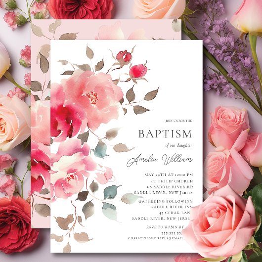 赤面花ズバプテスマ招待状 招待状