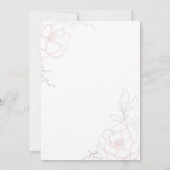 赤面花フローラ結婚デザイン 招待状 (裏面)