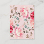 赤面花ブライダルシャワー表示シャワー エンクロージャーカード (裏面)