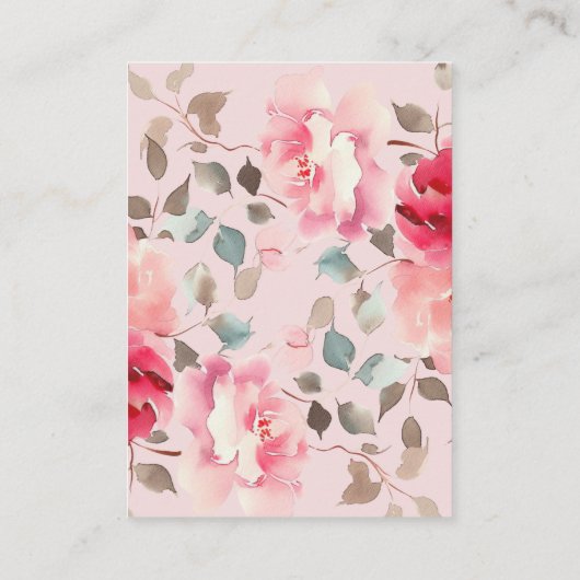 赤面花ブライダルシャワー表示シャワー エンクロージャーカード (裏面)