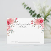 赤面花ベビーの単語の知恵カード 招待状 (スタンド正面)