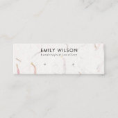 赤面花弁手製紙スタッドイヤリングディスプレイ スキニー名刺 (正面)