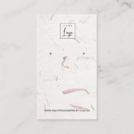 赤面花弁手製紙スタッドイヤリングディスプレイ 名刺