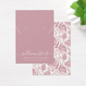 赤面花柄イヤリングネックレスディスプレイカード (デスク)