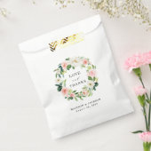 赤面花模様 |パーソナライズされた結婚さん フェイバーバッグ (封をした状態)