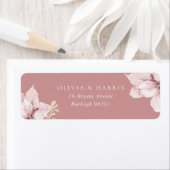 赤面花花びら結婚差出人住所 ラベル (インサイチュ)