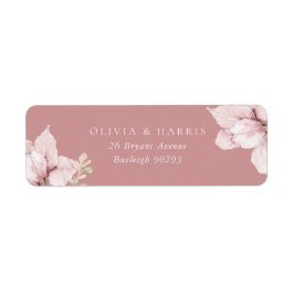 赤面花花びら結婚差出人住所 ラベル