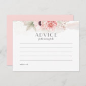 赤面花赤ちゃんシャワーアドバイスカード ポストカード (正面/裏面)