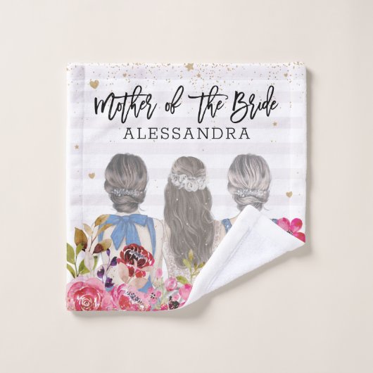 赤面花金ゴールドグリッターマザーオブザブライド ウォッシュタオル (ウォッシュタオル)