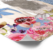 赤面花金ゴールドグリッターマザーオブザブライド ポスター (角)