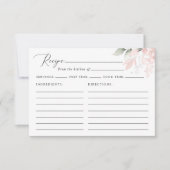 赤面花、ピンク色の花、ブライダルシャワーレシピ (正面)