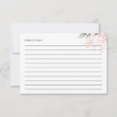 赤面花、ピンク色の花、ブライダルシャワーレシピ (裏面)