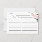 赤面花、ピンク色の花、ブライダルシャワーレシピ (正面)