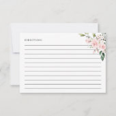 赤面花、ピンク色の花、ブライダルシャワーレシピ (裏面)