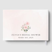 赤面花,ピンク色の花,ボホ,ブライダルシャワー ゲストブック (裏面)