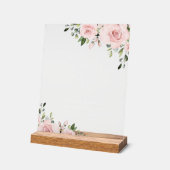 赤面花、ピンク色の花、房保、桃佐バー アクリルサイン (傾斜)