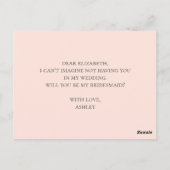 赤面花。フローラは私の花嫁になってくれないか ポストカード (裏面)