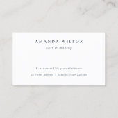 赤面薄紫バラフローラバンチ6パンチロイヤリティ 名刺 (裏面)