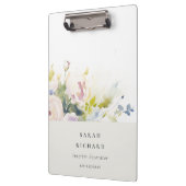 赤面薄紫水彩バラフローラバンチビジネス クリップボード (左)