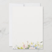 赤面薄紫水彩バラフローラバンチビジネス ノートカード (裏面)